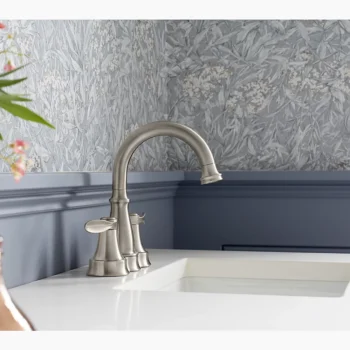 Kohler Bellera Centerset bathroom sink faucet, 1.0 gpm - Vibrant Brushed Nickel - Image 4