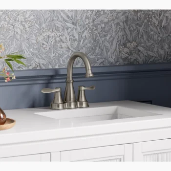 Kohler Bellera Centerset bathroom sink faucet, 1.0 gpm - Vibrant Brushed Nickel - Image 2