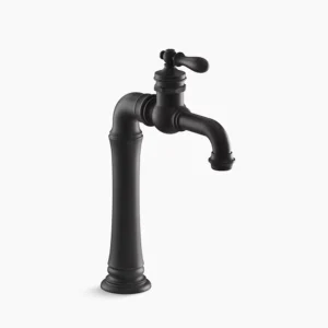 Kohler Artifacts Gentleman’s Single-handle bathroom sink faucet, 1.2 gpm – Matte Black