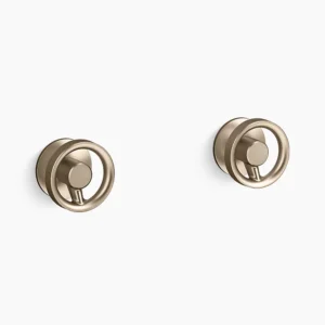 Kohler Components Wall-mount bathroom sink faucet Industrial handle trim – Vibrant Brushed Bronze