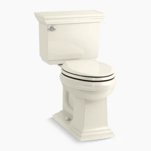 Kohler Memoirs Stately ContinuousClean two-piece elongated toilet, 1.28 gpf – Biscuit