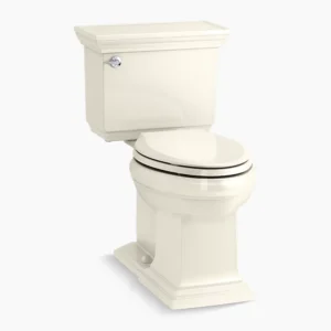 Kohler Memoirs Stately ContinuousClean ST two-piece elongated toilet with concealed trapway, 1.28 gpf – Biscuit