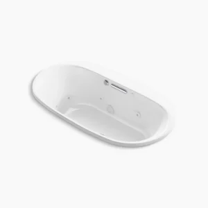Kohler Underscore 65-1/2″ x 35-3/4″ drop-in Heated BubbleMassage‚ air bath with whirlpool – White