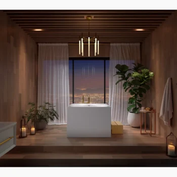 Kohler Stillness‚ Soak 46" x 46" freestanding bath - Honed White - Image 2