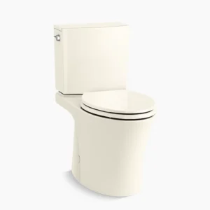 Kohler Veil Two-piece elongated toilet with skirted trapway, 1.28 gpf – Biscuit