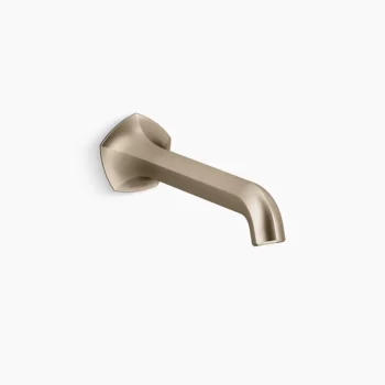 Kohler Occasion Wall-mount bathroom sink faucet spout with Straight design, 1.2 gpm - Vibrant Brushed Bronze