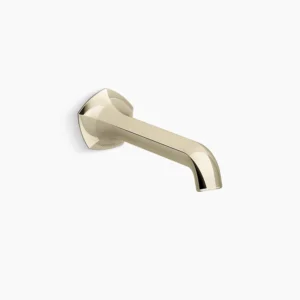 Kohler Occasion Wall-mount bathroom sink faucet spout with Straight design, 1.2 gpm – Vibrant French Gold