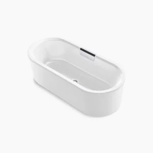 Kohler Volute‚ 63″ x 28-3/8″ freestanding bath with shroud – White
