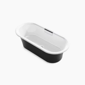 Kohler Volute‚ 63″ x 28-3/8″ freestanding bath with base – White