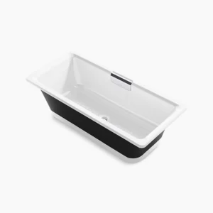 Kohler Volute‚ 63″ x 28-3/8″ freestanding bath with base – White