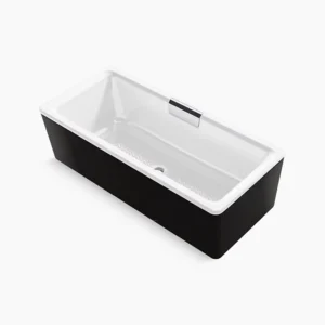 Kohler Volute‚ 63″ x 28-3/8″ freestanding bath with shroud – White