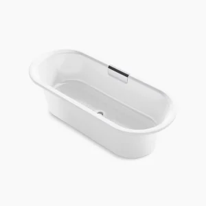 Kohler Volute‚ 70-7/8″ x 30-3/8″ freestanding bath with base – White
