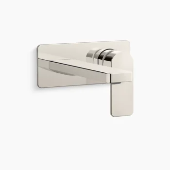Kohler Parallel Wall-mount single-handle bathroom sink faucet, 1.2 gpm - Vibrant Polished Nickel