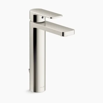 Kohler Parallel Tall single-handle bathroom sink faucet, 1.0 gpm - Vibrant Polished Nickel