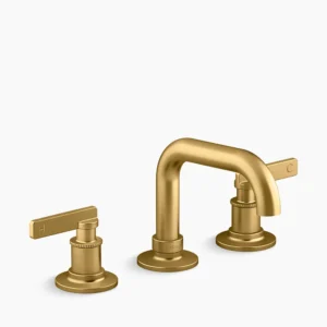 Kohler Castia by Studio McGee Widespread bathroom sink faucet, 1.0 gpm – Vibrant Brushed Moderne Brass
