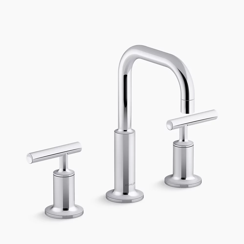 Kohler Purist Widespread bathroom sink faucet with Lever handles, 1.2 gpm - Polished Chrome