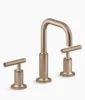 Kohler Purist Widespread bathroom sink faucet with Lever handles, 1.2 gpm – Vibrant Brushed Bronze