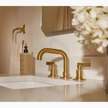Kohler Castia by Studio McGee Widespread bathroom sink faucet, 1.0 gpm - Vibrant Polished Nickel - Image 3