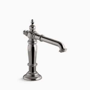 Kohler Artifacts Bathroom sink faucet spout with Column design, 1.2 gpm – Vibrant Titanium