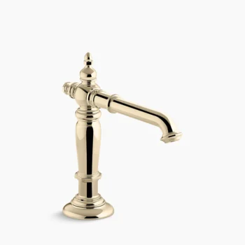 Kohler Artifacts Bathroom sink faucet spout with Column design, 1.2 gpm - Vibrant French Gold