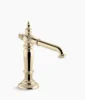 Kohler Artifacts Bathroom sink faucet spout with Column design, 1.2 gpm – Vibrant French Gold