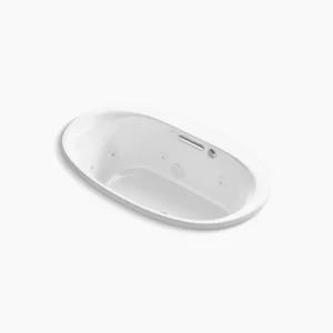 Kohler Underscore 59-3/4″ x 35-3/4″ drop-in Heated BubbleMassage‚ air bath with whirlpool – White