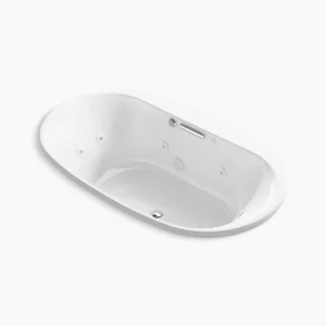 Kohler Underscore 71-1/2″ x 41-1/2″ drop-in Heated BubbleMassage‚ air bath with whirlpool – White