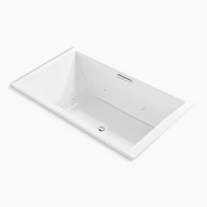 Kohler Underscore 72″ x 42″ drop-in heated whirlpool bath – White