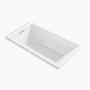 Kohler Underscore 66″ x 36″ drop-in heated whirlpool bath – White