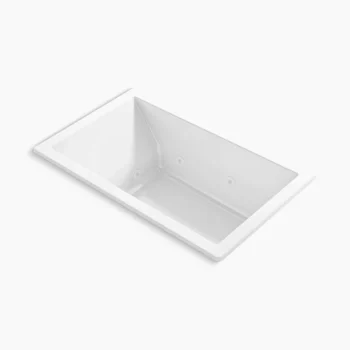 Kohler Underscore 60" x 36" drop-in heated whirlpool bath - White