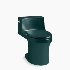 Kohler San Souci‚ One-piece compact elongated toilet with concealed trapway, 1.28 gpf – Teal