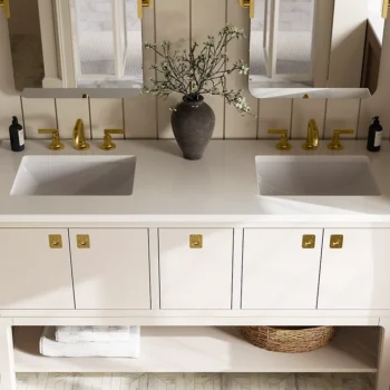 Kohler Castia by Studio McGee Widespread bathroom sink faucet, 1.0 gpm - Vibrant Polished Nickel - Image 8