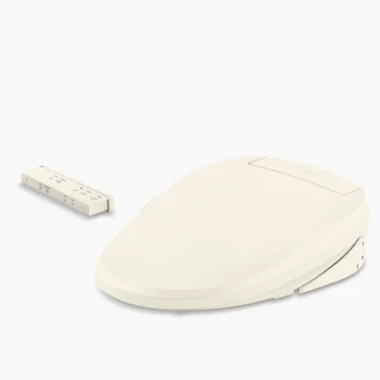 Kohler PureWash E725 Elongated bidet toilet seat with remote control - Biscuit - Image 2
