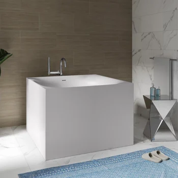 Kohler Stillness‚ Soak 46" x 46" freestanding bath - Honed White - Image 3