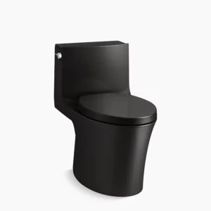 Kohler Veil One-piece elongated toilet with skirted trapway, dual-flush – Black