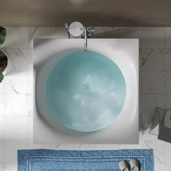 Kohler Stillness‚ Soak 46" x 46" freestanding bath - Honed White - Image 6