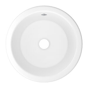 Shaws Lancaster™ 18″ Single Bowl Round Bar/Food Prep Fireclay Kitchen Sink In White (WH)