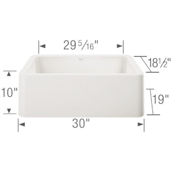 Blanco Ikon SILGRANIT 30" Single Bowl Apron-Front Farmhouse Sink - White - Image 7