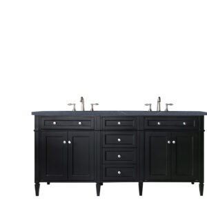 Brittany 72" Double Vanity, Black Onyx