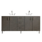 Metropolitan 72" Double Vanity, Silver Oak