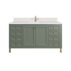 Chicago 60" Single Vanity, Smokey Celadon