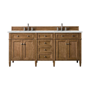 Brittany 72" Double Vanity, Saddle Brown