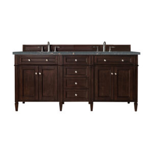 Brittany 72" Double Vanity, Burnished Mahogany