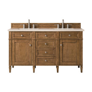 Brittany 60" Double Vanity, Saddle Brown