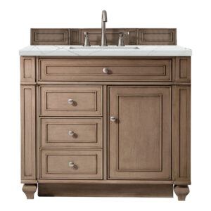 Bristol 36" Single Vanity, Whitewashed Walnut