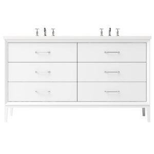 Vander 72″ Alexandra Double Drawer Bath Vanity In Pure White