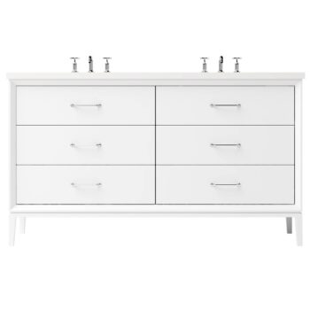 Vander 72" Alexandra Double Drawer Bath Vanity In Pure White