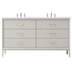Vander 72″ Alexandra Double Drawer Bath Vanity In Vintage Taupe