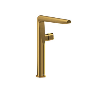 Riobel Parabola™ Single Handle Tall Lavatory Faucet In Brushed Gold