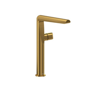 Riobel Parabola™ Single Handle Tall Lavatory Faucet In Brushed Gold